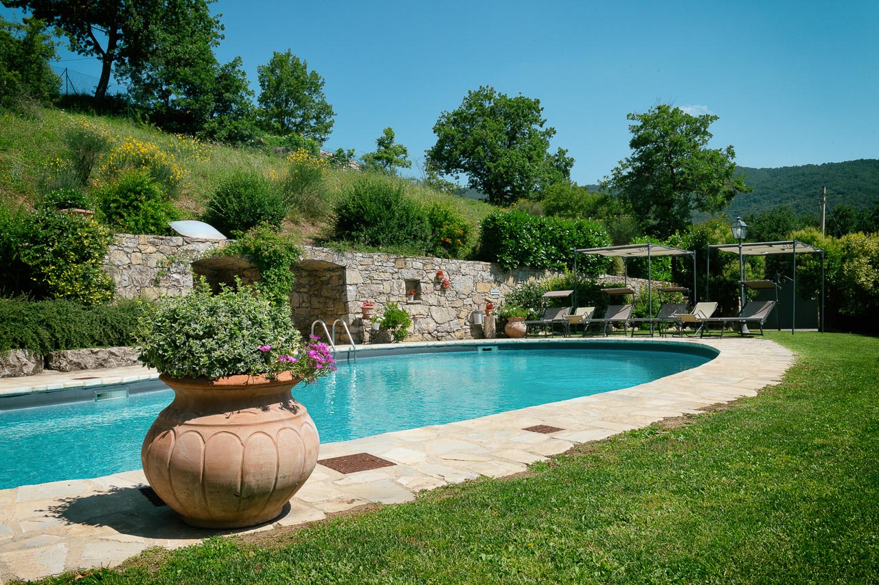 Affitto villa con piscina e giardino a Cortona